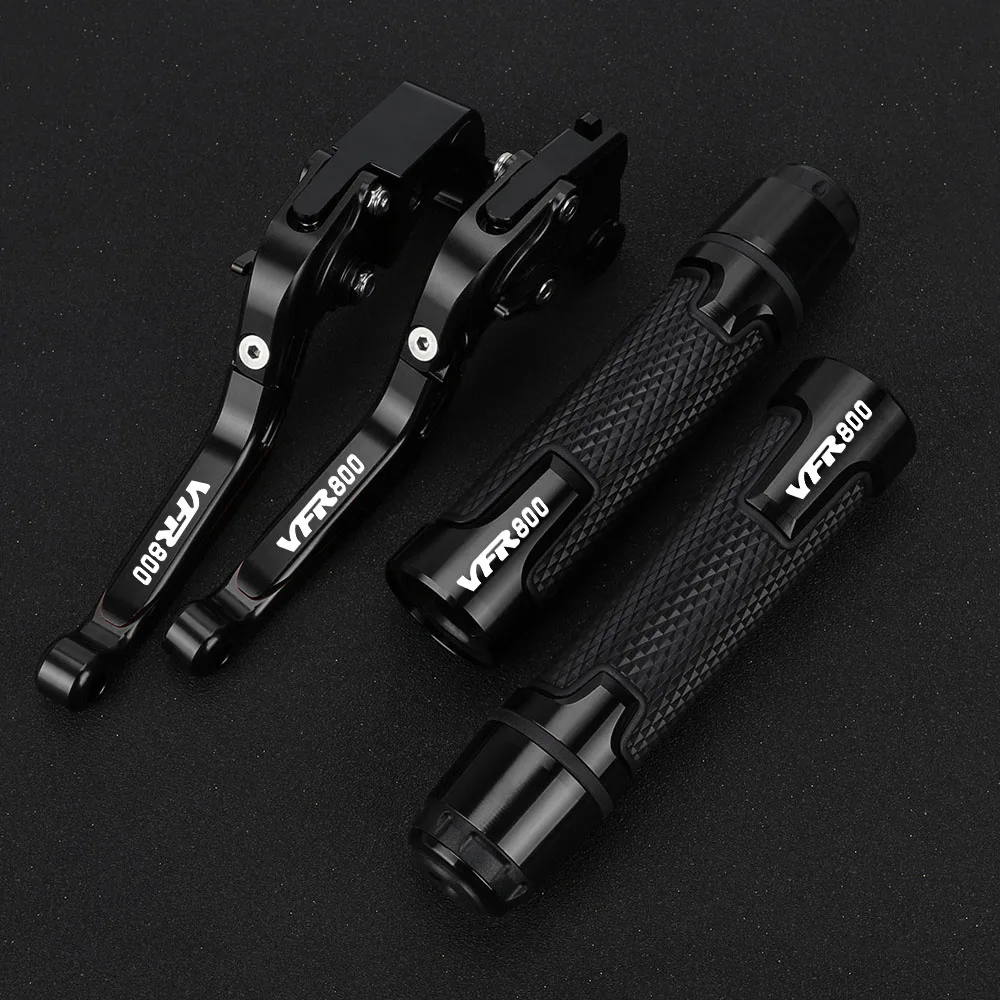 Motorcycle Adjustable Brake Clutch Levers & Handle Handlebar grips For HONDA VFR800 VTEC VFR 800 2002-2004 2005 2006 2007 2008