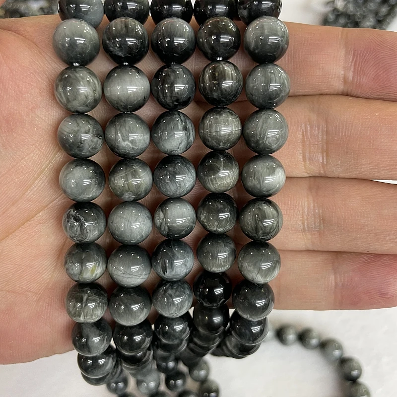 AAAA Natürliche Eagle Eye Falcon Auge Stein Perlen Für Schmuck Machen Diy 4/6/8/10/mm Runde Spacer Perlen Armbänder Zubehör 15'' – Detail 6