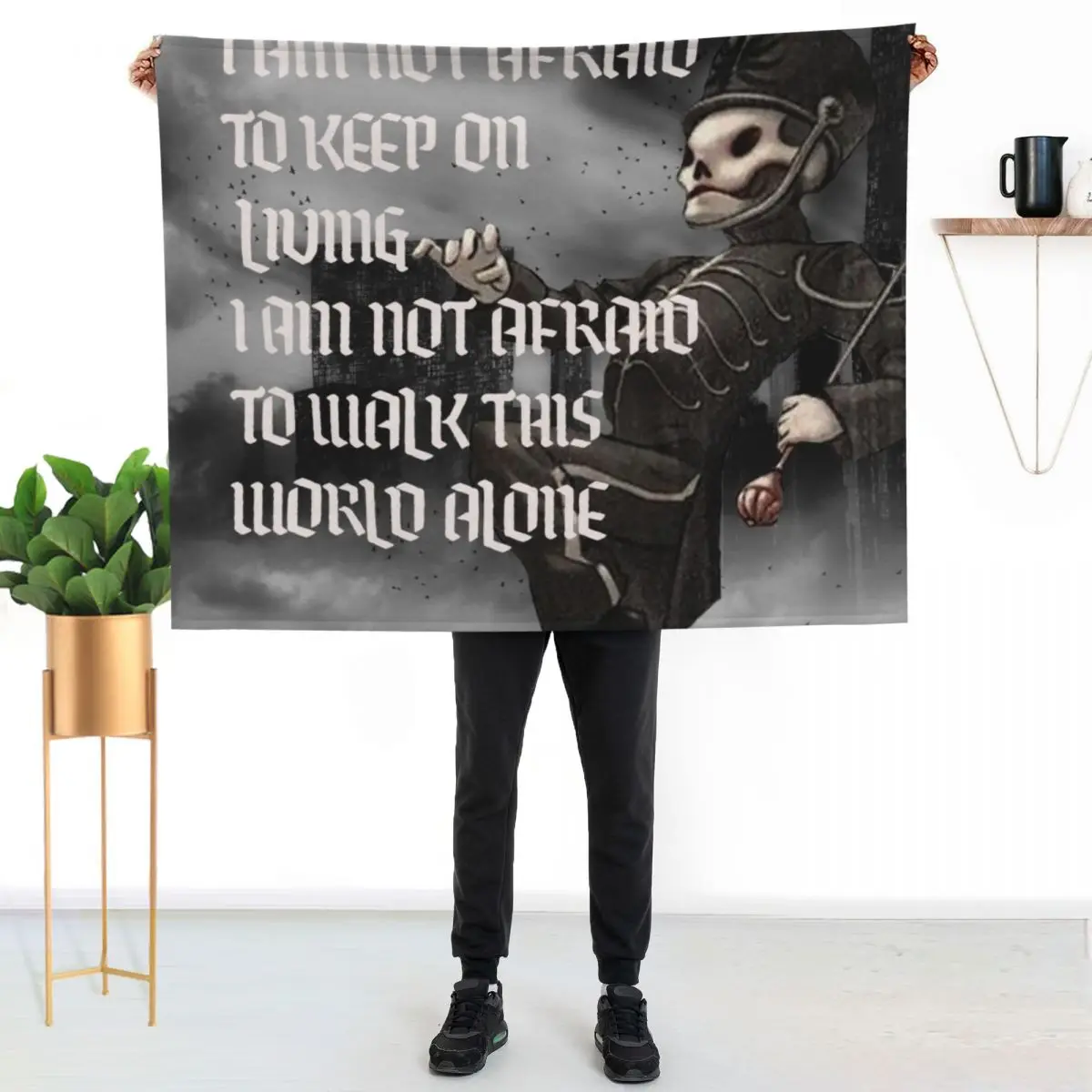 I am not afraid to keep on living Throw Blanket Sofa Hairys Blankets For Baby Tourist Baby Picnic Blankets