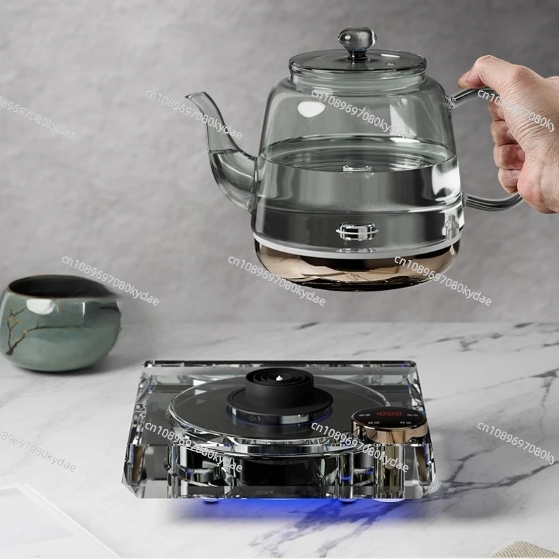 220V Fully Automatic Bottom Boiling Tea Pot Constant Temperature Glass Crystal Electric Kettle For Brewing Tea And Boiling Water