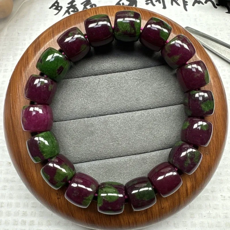 

Classic Retro Red and Green Treasure Ethnic Style Bracelet, The Same Jewelry for Men and Women