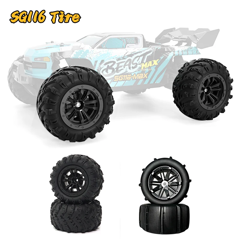 2PCS Original Rubber Tires For SG116 PRO/MAX Spare Parts All Terrain Tires Remote Control Car Accessories