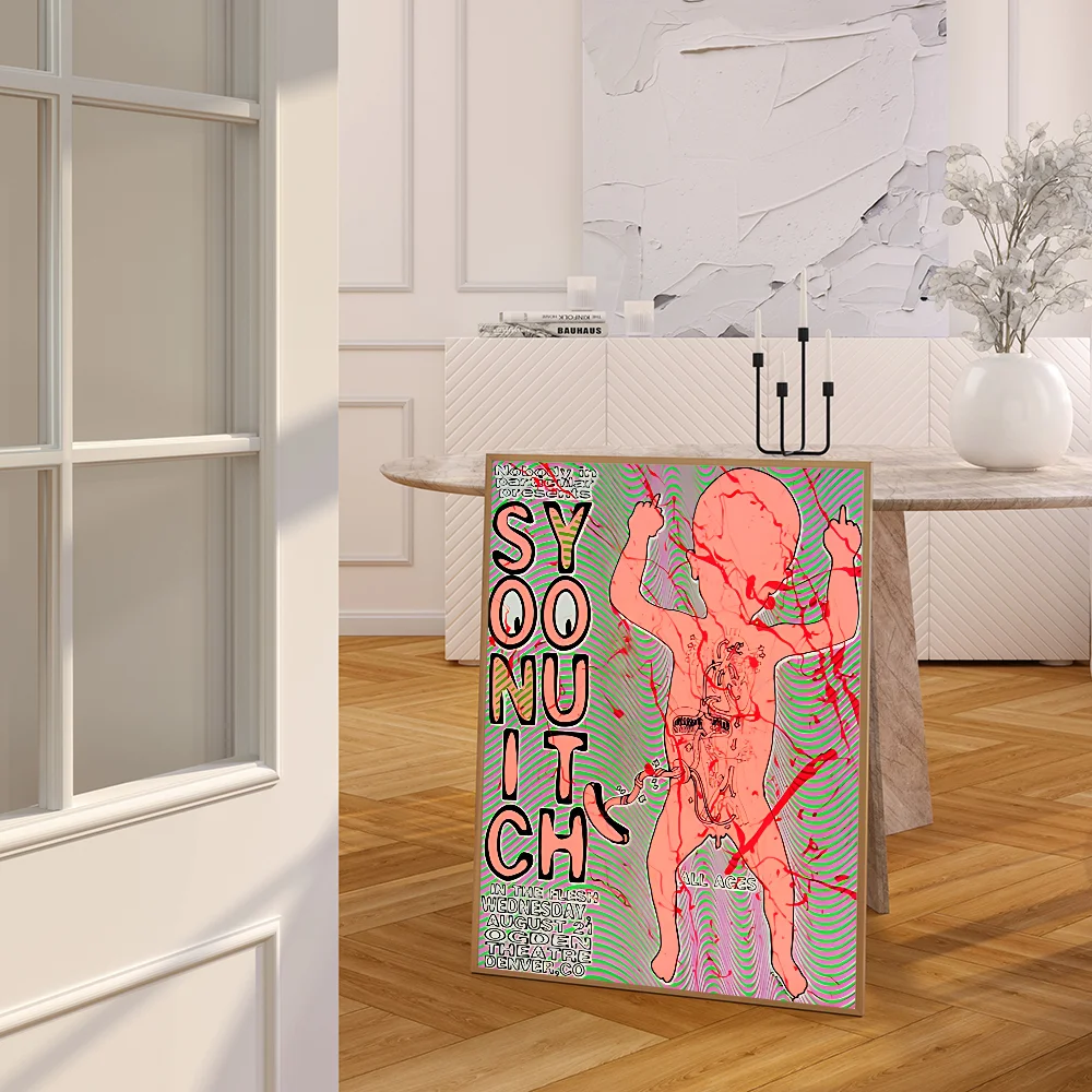 سونيك الشباب المغني ذاتية اللصق ملصق فني مقاوم للماء ورقة ملصق مقهى بار الملصقات ملصقات الحائط #5