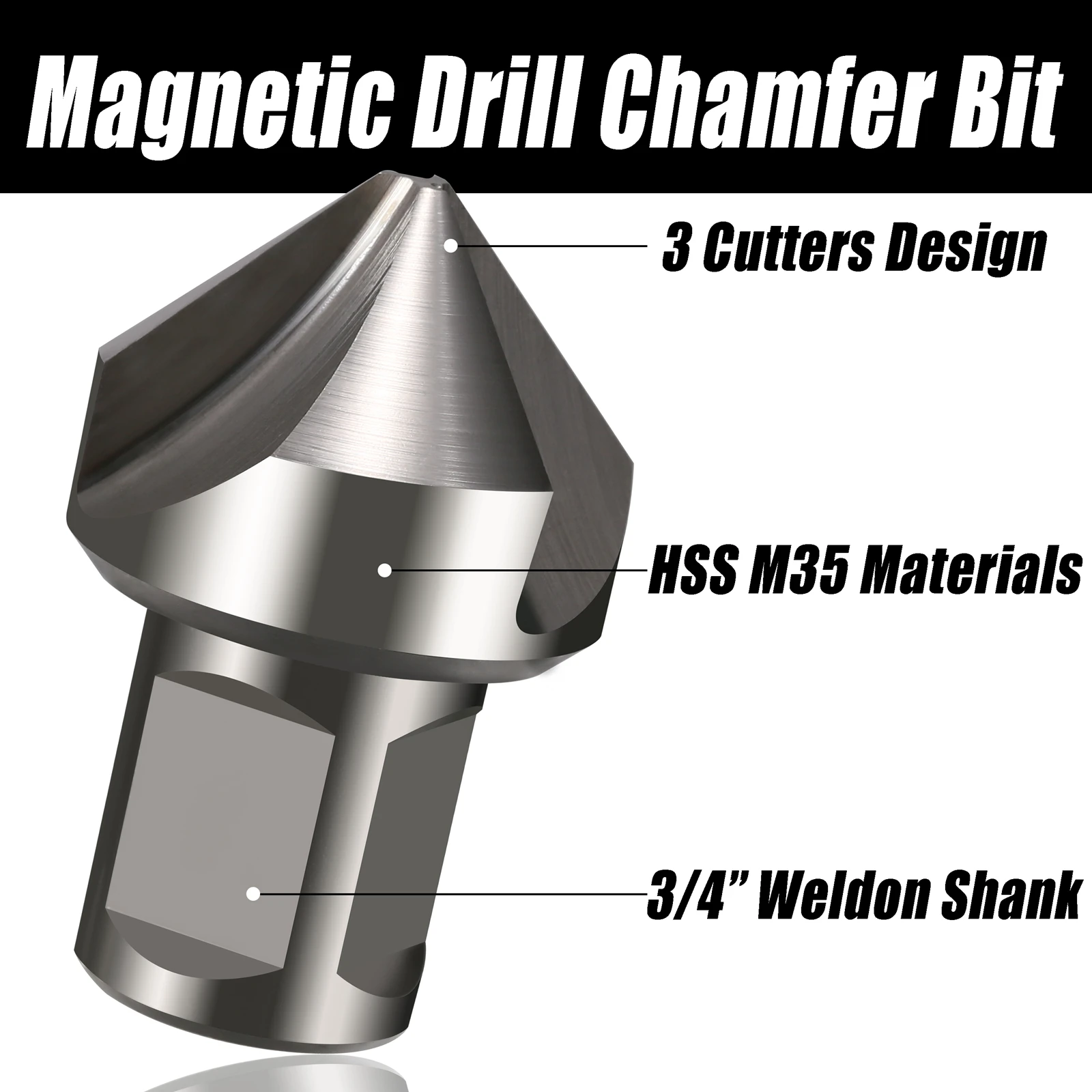 30 40 50mm HSS Countersink With 3/4