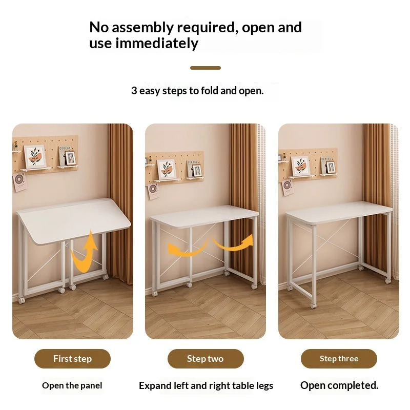 Folding Dining Table Portable Space Saving Small Apartment Multi Use Computer Desk Bedside Modern Affordable Home Furniture