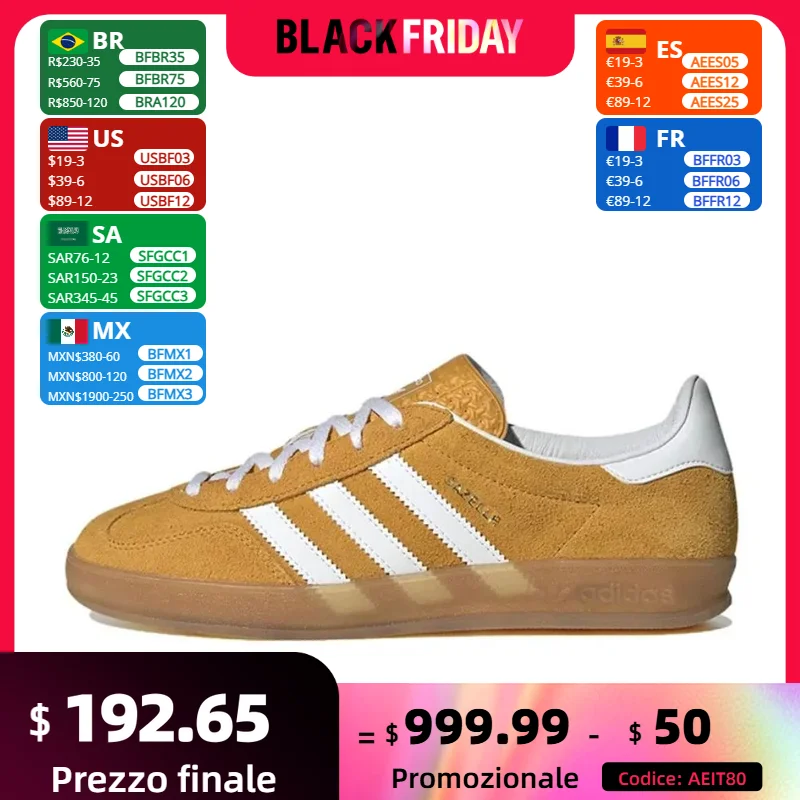 Adidas New Arrival GAZELLE INDOOR LOW Men's and Women's shoes Shamrock  Original Casual Shoes Fashionable and Breathable Shoes