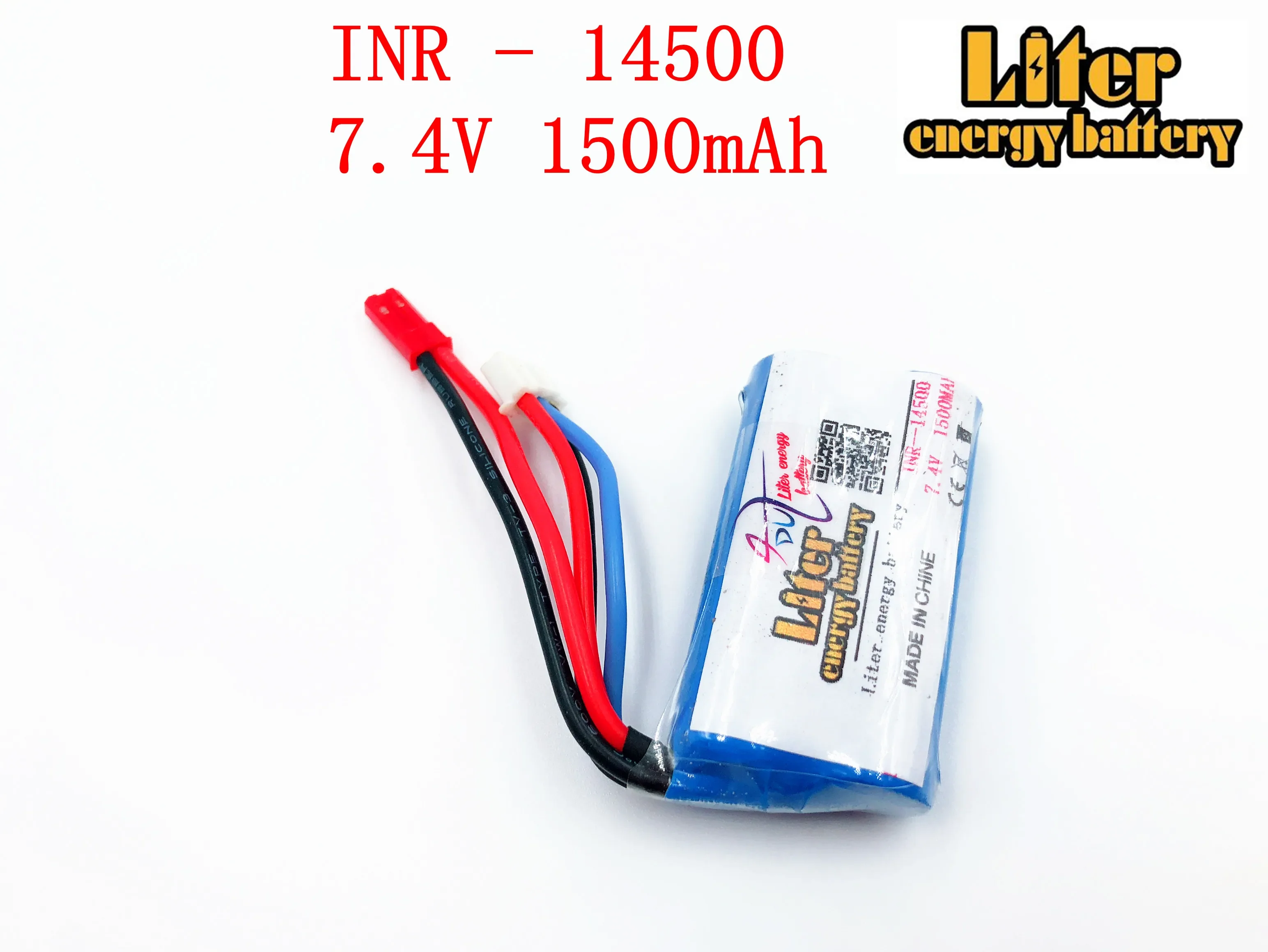 7.4v 14500 1500MAH Li-ion bateria recarregável de lítio para água pistola macia Litro bateria de energia