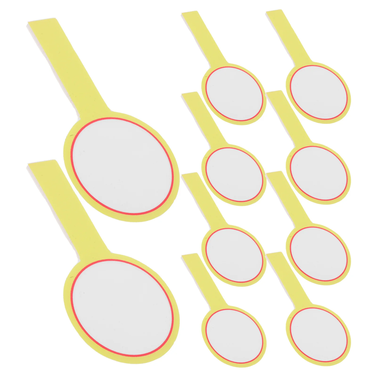 

10Pcs Portable Dry Erase Paddles with Handle Small Whiteboard for Student Response System Classroom Auction Bidding Teacher