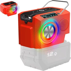 Bluetooth Speaker With USB Type-C output For Milwaukee 18V Li-ion Battery Portable Player Loudspeaker Amplifier Outdoor Tools