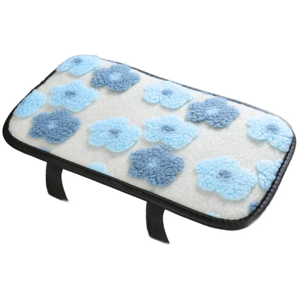 Floral Design Car Accessory Decorative Ornament Non-Slip Armrest Pad Winter Car Armrest Cover Silicone Grip Backing