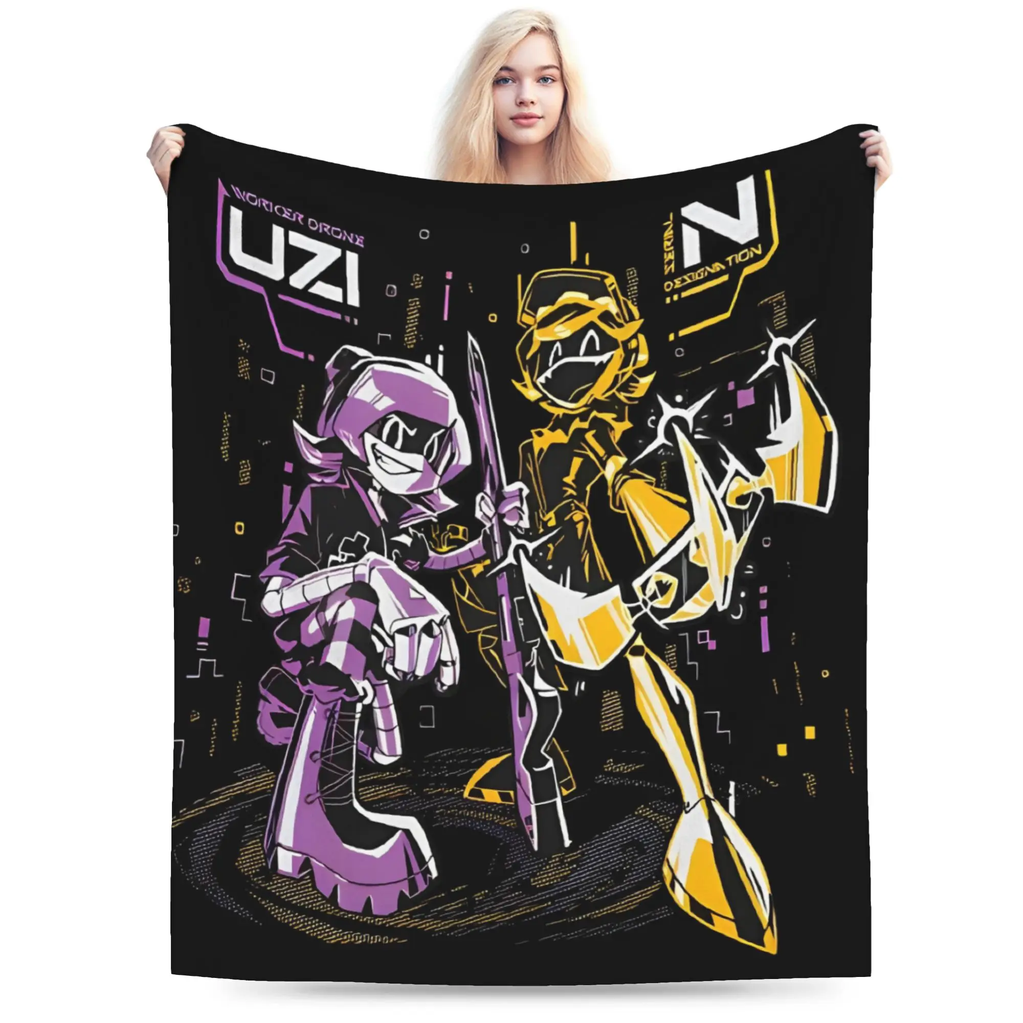 murder drones Blanket Cozy Soft Lizzy N Throw Blankets for Couch 50x60 Inch Multi-size Bedding Throws
