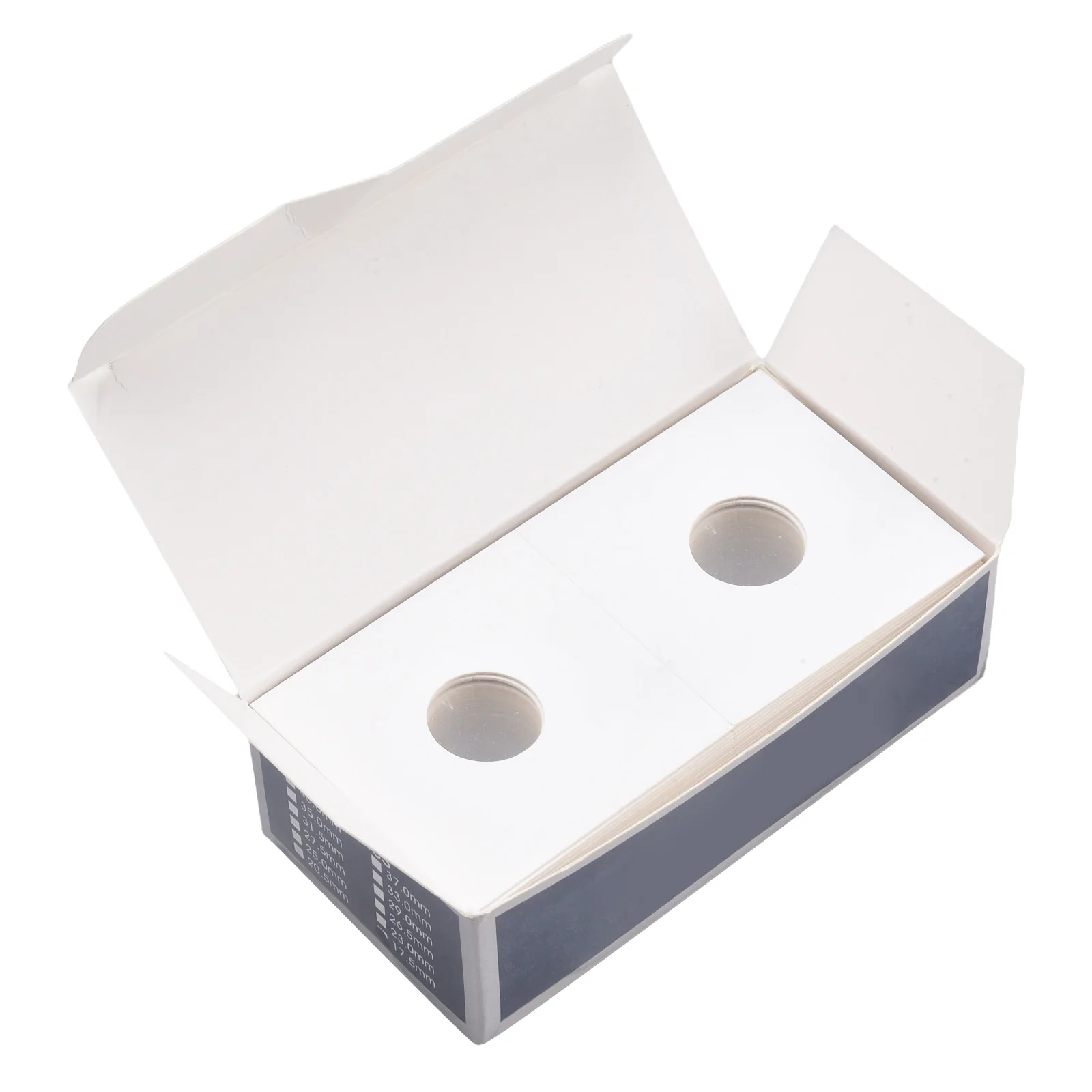 

50PCS 17.5~40mm Coin Holder Stamp Holder Storage Case Storage Holders Box Square Cardboard Box Household Supplies Parts