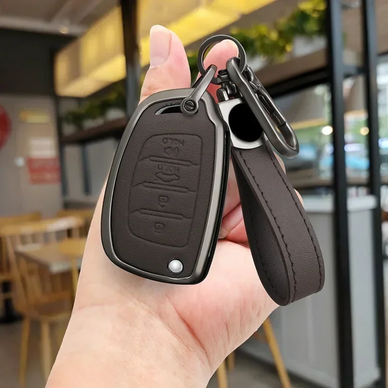 

Smart Car Key Cover 3 4 Buttons For Hyundai Tucson Santa Fe Rena Sonata Elantra Creta Ix35 Ix45 I10 I30 I40 Keychain Accessories