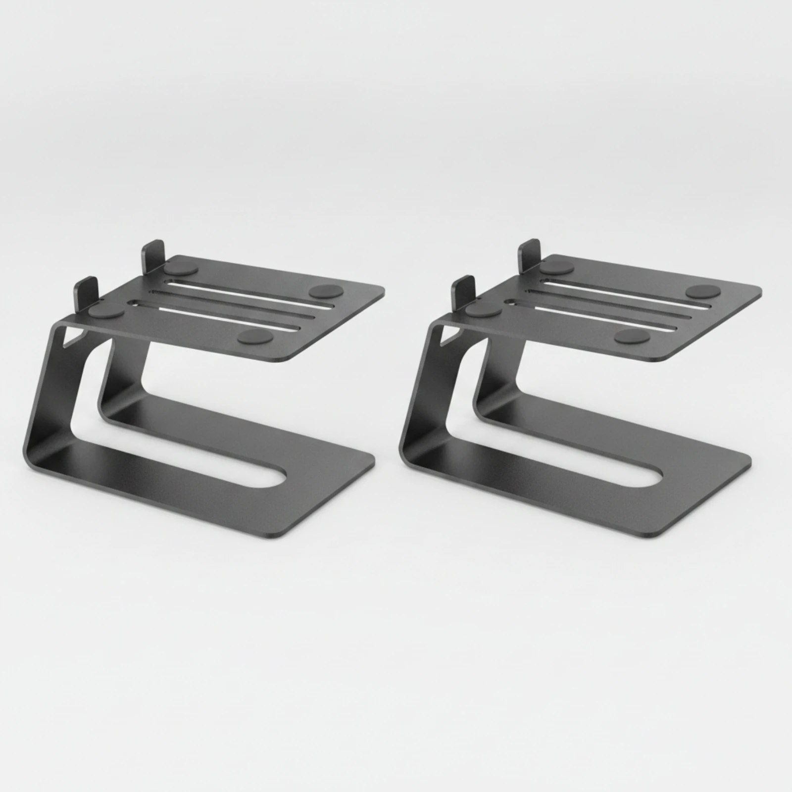 2 Pieces Desktop Speaker Stand Stable Speaker Riser Stands with Anti-Slip Feet Sturdy Universal for Audiophiles, Desk