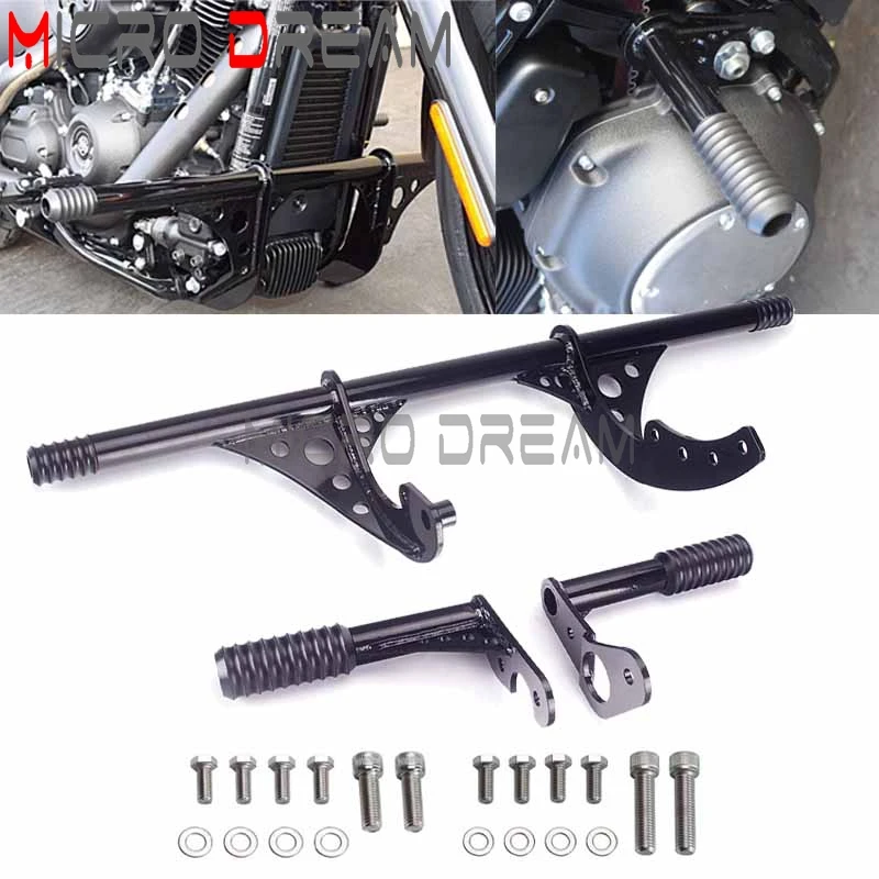 

Motor Highway Front Crash Bar Passenger Bumper Pegs For Harley Softail Low Rider FXLR S 114 117 FXLRS ST 117 FXLRST 2018-2023