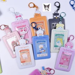 Sanrio hello kitty kuromi lamb student school card ID card holder 3-inch photo keychain bag pendant lanyards badge holder anime