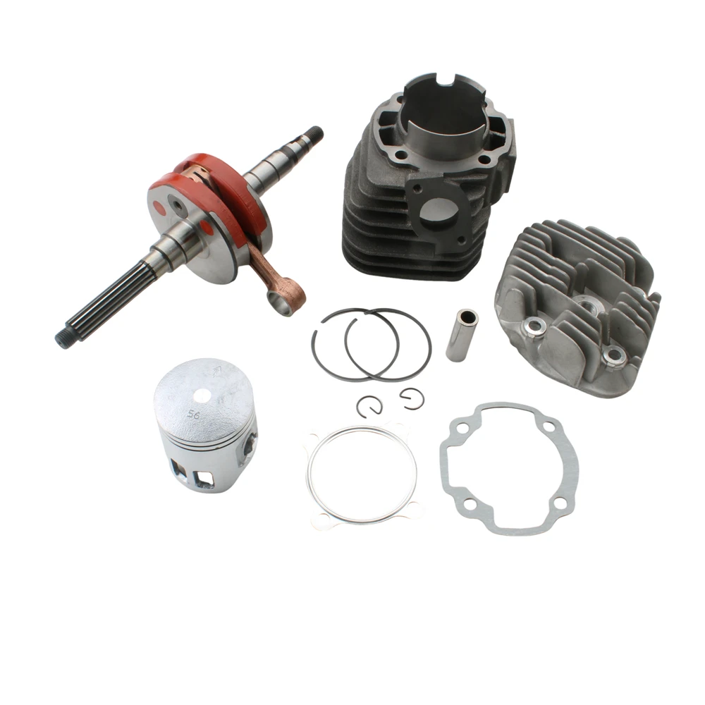 Zestaw cylindra Big Bore 56mm 128cc i wał korbowy Racing do MBK Booster 100 Nitro Ovetto 100cc 2T 4VP — zdjęcie 2