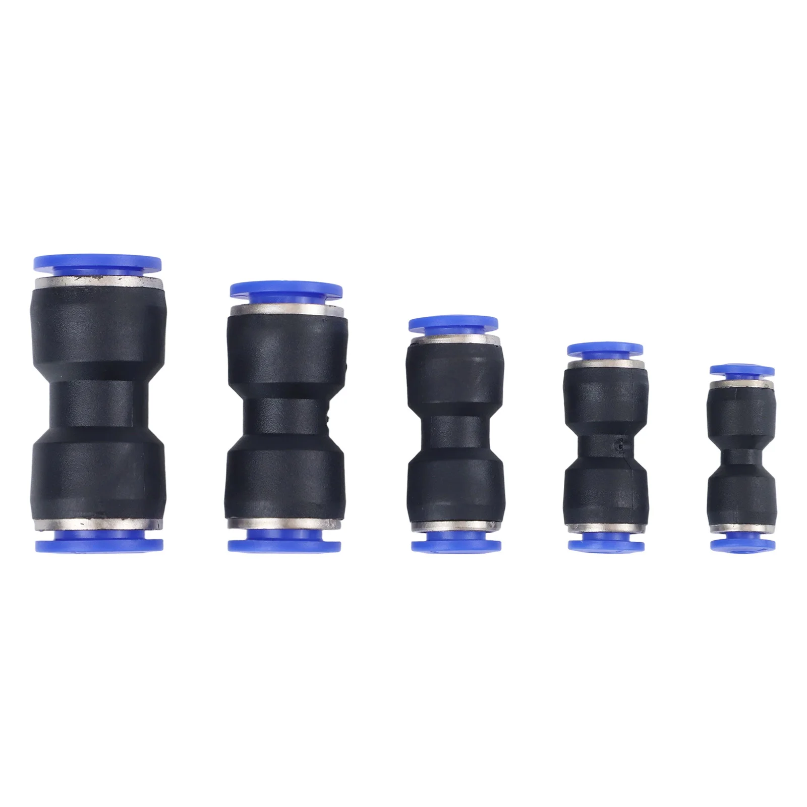 

80pcs Pneumatic Fitting Pipe Connector Tube Air Quick Connect Straight Push Connector 5/32" 1/4" 5/16" 3/8" 1/2" Inch