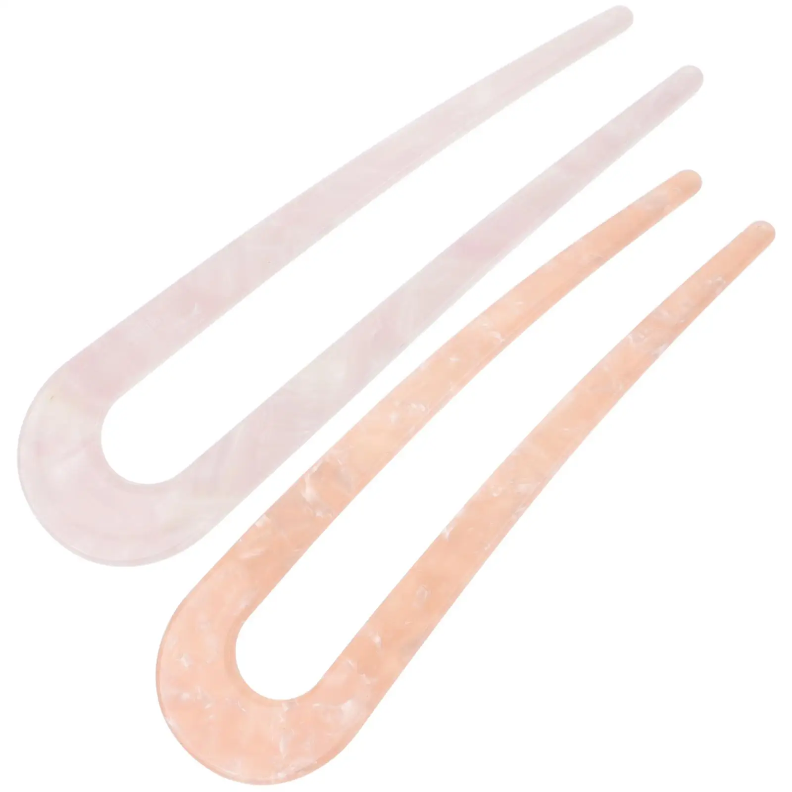 

2Pcs Hair Accessories U-Shaped Clips Vintage Acetate Forks Shaped Sticks Practical Hair Pins Elegant Hairstyle Party