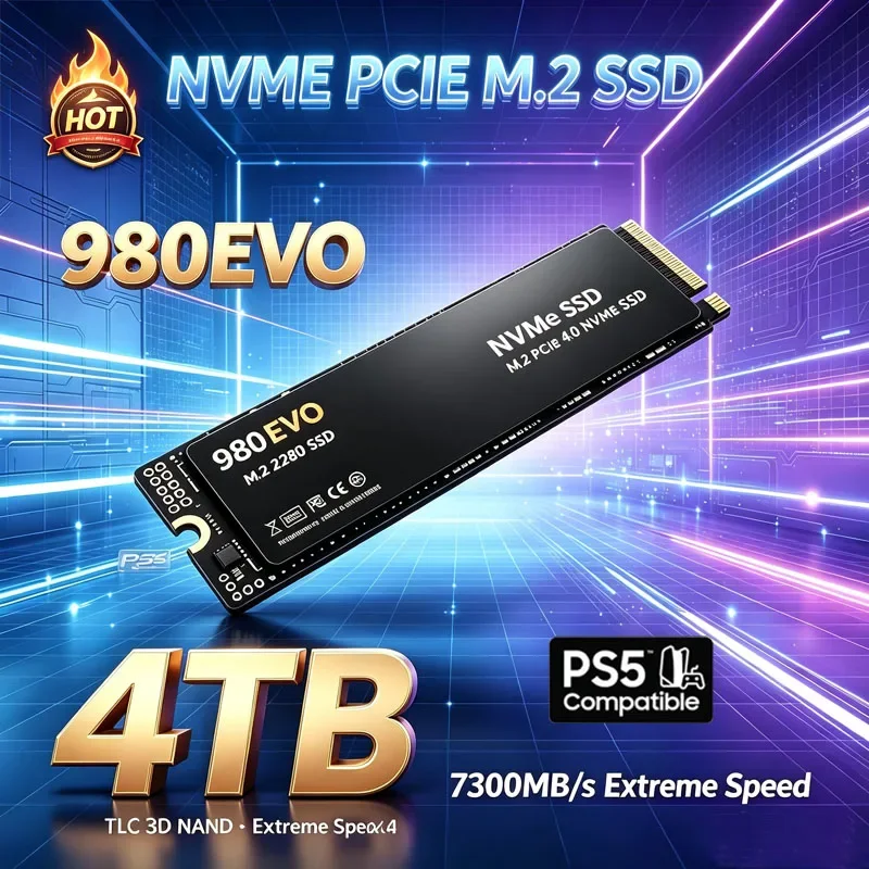 980 EVO SSD NVMe M2 500GB SSD 1TB 2TB 4TB SSD M.2 2280 PCIe3.0X4 Internal Solid State Drive Disk for Laptop Desktop PC