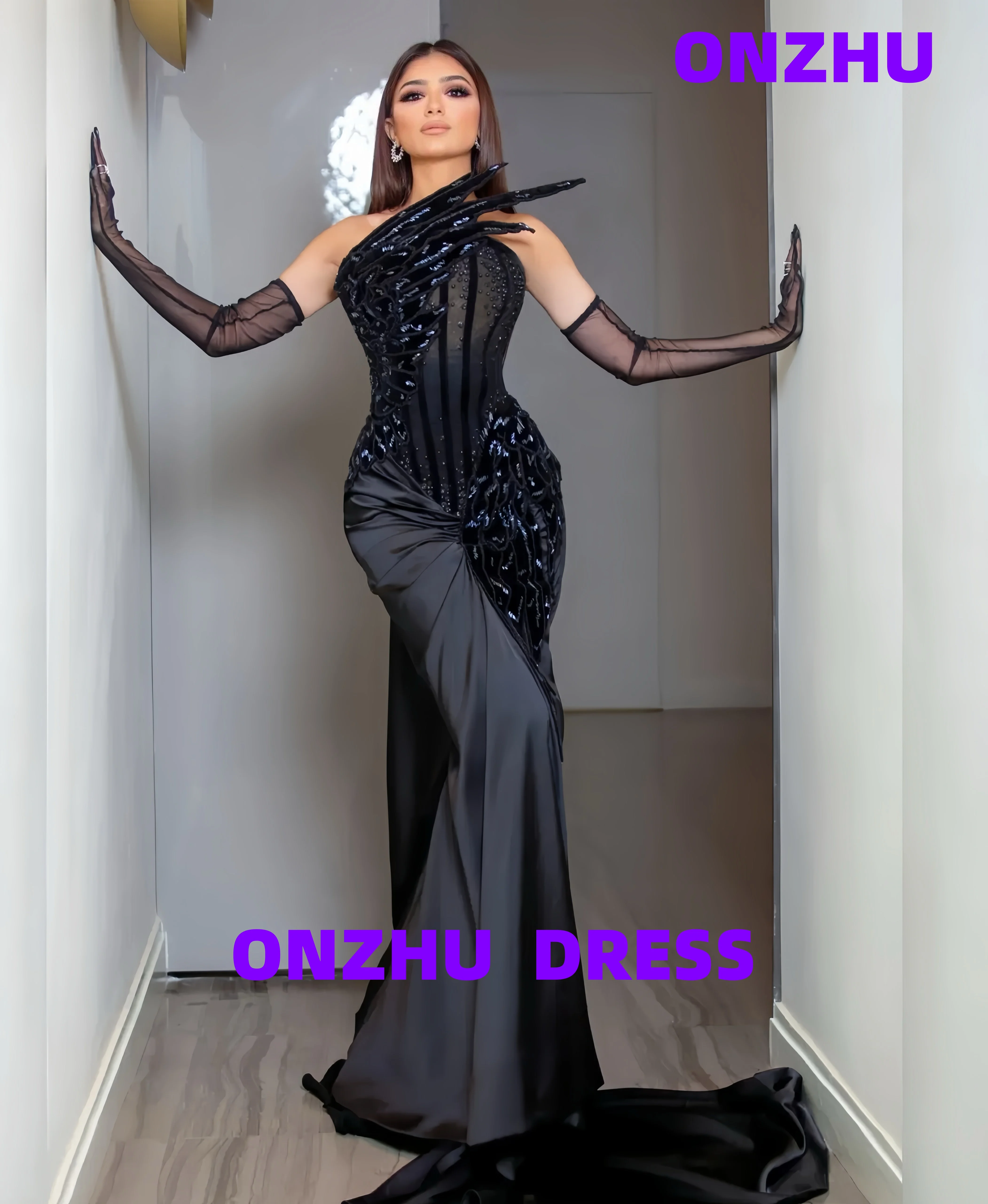 

Сексуальное роскошное вечернее платье без бретелек без рукавов с русалкой amanda's novias, женское вечернее платье