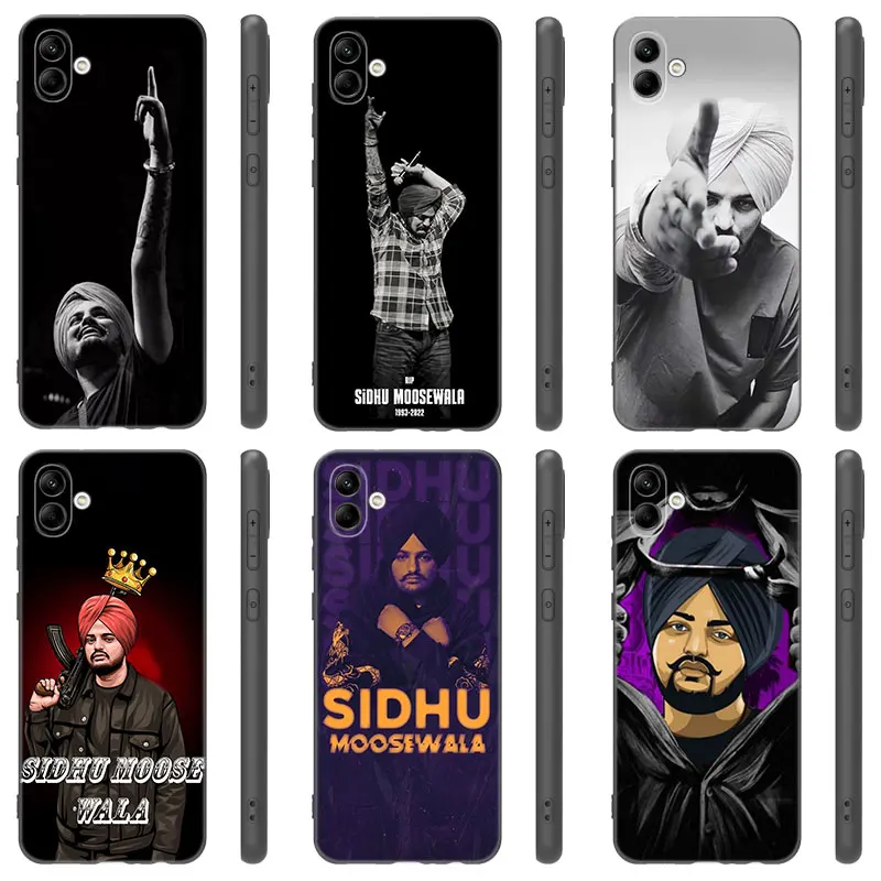 Sidhu Moose Wala Black Phone Case For Samsung Galaxy A01 A03 Core A04 A10 E A02 A05 A20 A21 A30 A50 S A6 A8 Plus A7 A9 2018