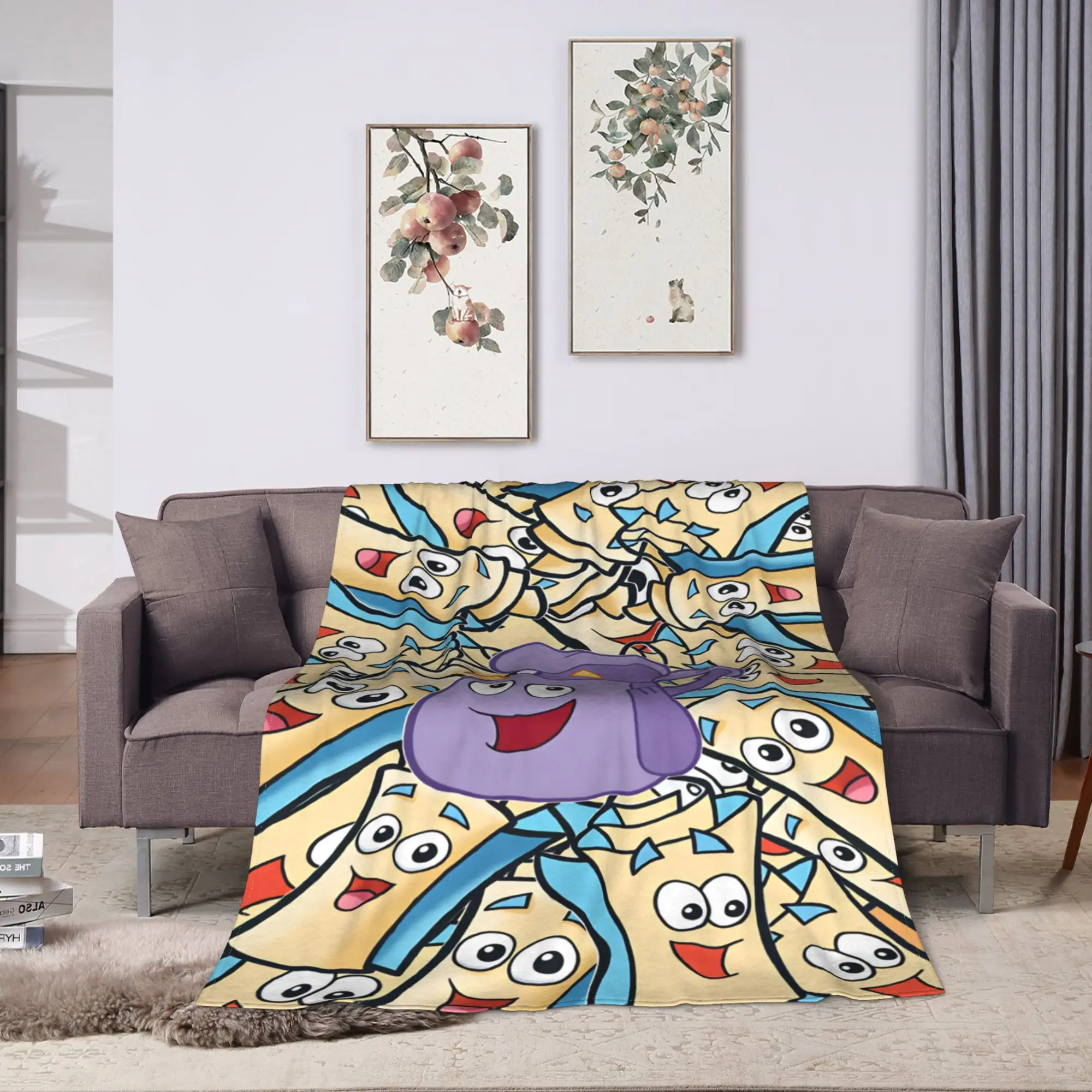 Doras The Explorer Soft Blankets  Decorative Plush Bedding Throws Street Trend Outdoor Flannel Bedspread Sofa Bed Cover