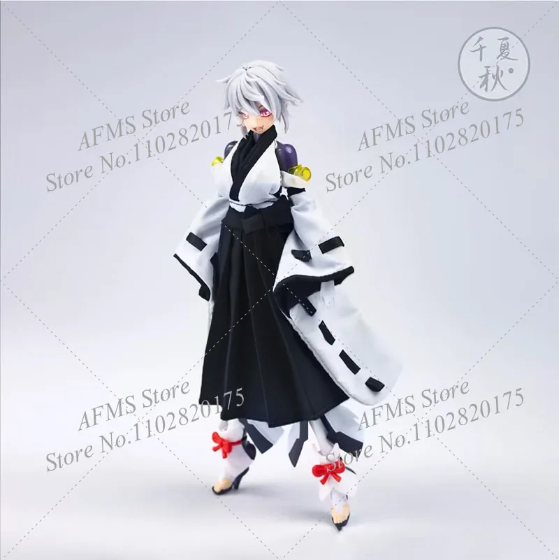 1/12 Bilancia Mobile Vestito Della Ragazza Kimono Strega Uniforme Backless Maglia Magliette e camicette Gonna A Pieghe Set Per 6 Pollici Donne Soldato Action Figure corpo