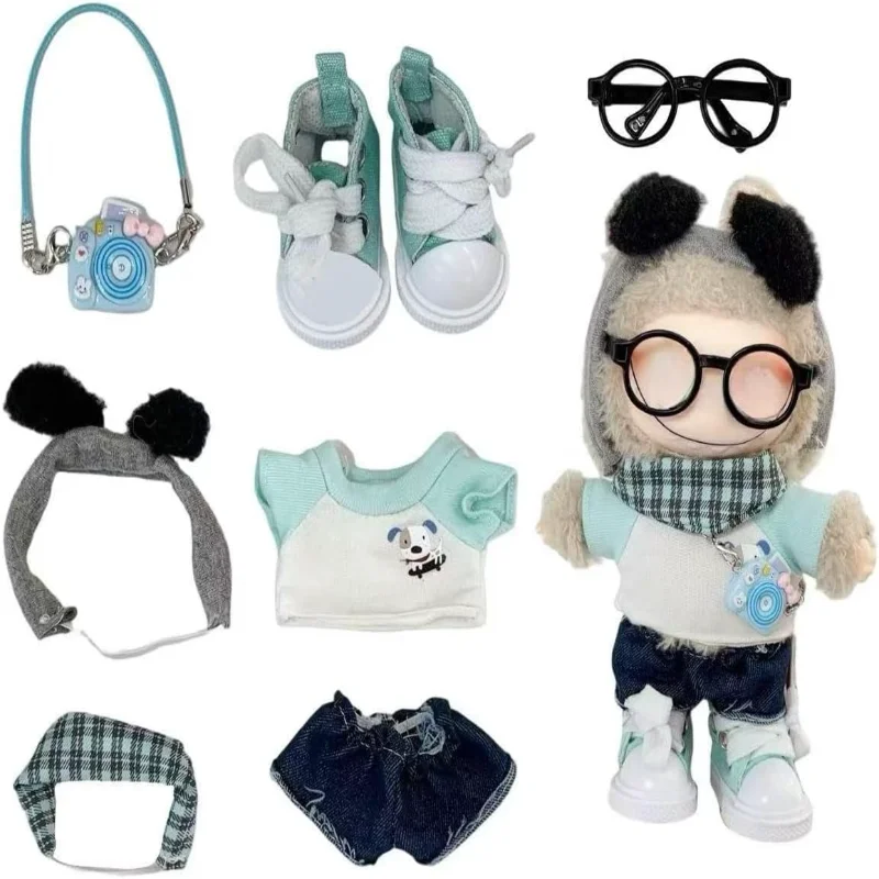 

Clothes Set for 17cm labu Dolls(No Doll ), Doll Clothes Suitable for labu Dolls Accessories(Green)