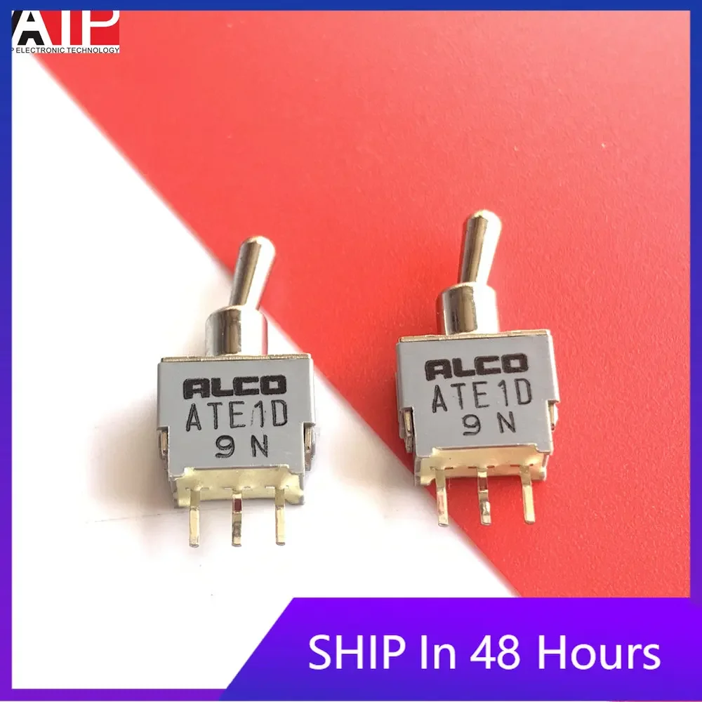 

1PCS ATE1D import Mini button switch 3 feet 2 gear toggle switch silver plated genuine Original inventory in stock