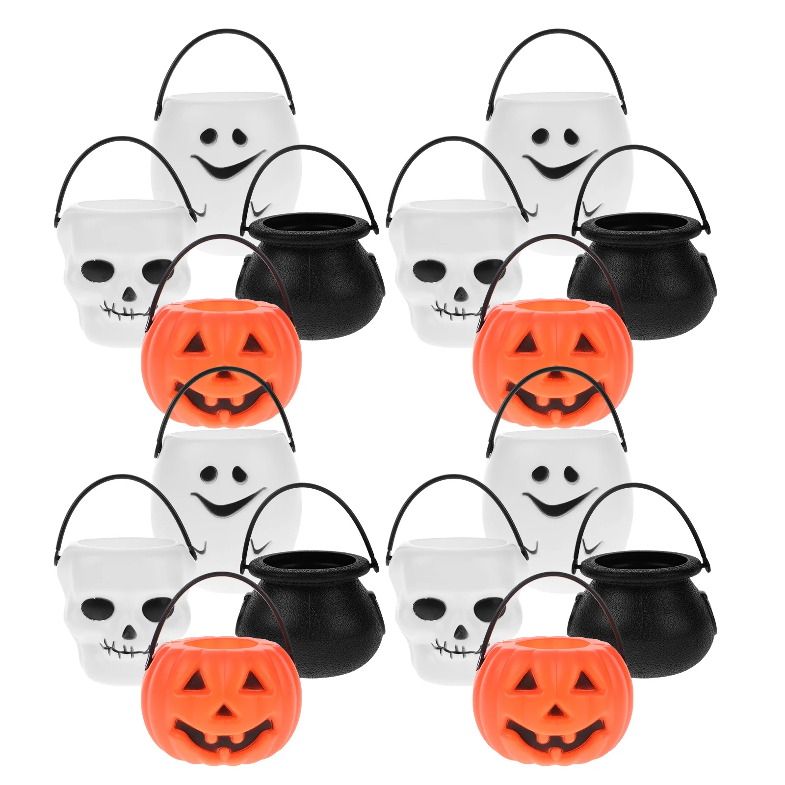 

Plastic Pumpkin Bucket Halloween Treat Container Halloween Pumpkin Bucket Storage Basket Pumpkin Candy Holder