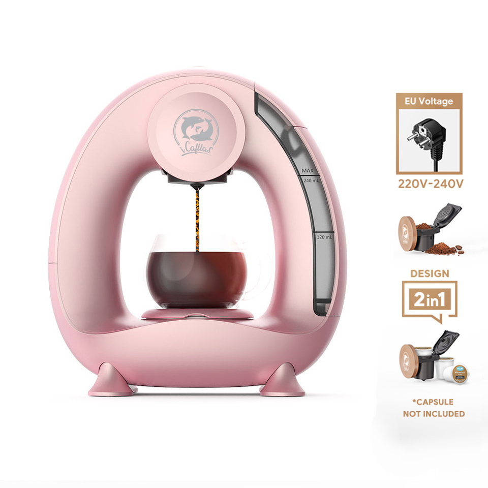  Portable Coffee Maker Low decibel Americano Capsule Coffee Machine Compatible with Coffee Powder & K Cups Original Capsules 