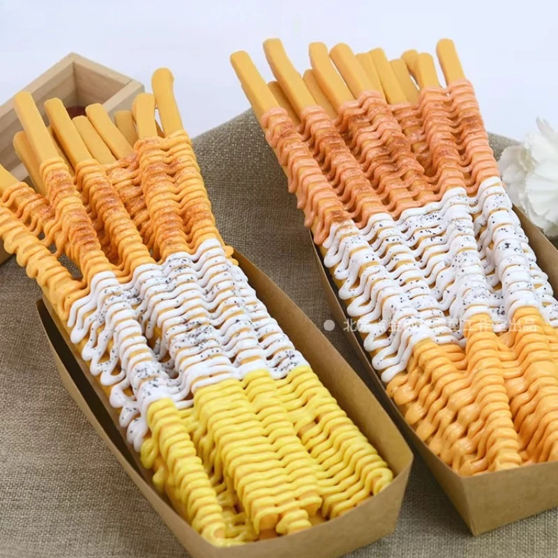 

Simulated long French fries model snacks Thai fried fries fake French fries props fake sample decoration stall display customiza