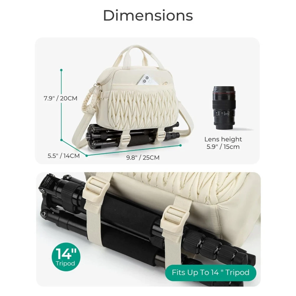 Superior-Waterproof SLR Camera Case For Photographers-Sling Bag For Cameras Portable Crossbody Shoulder Travel Bag B