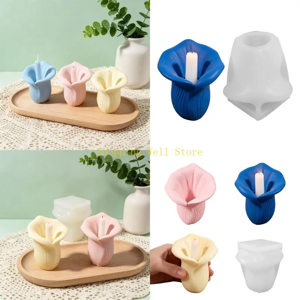 KX4B Safe Silicone Mould Florals Bouquet Quick Cooling Crafting
