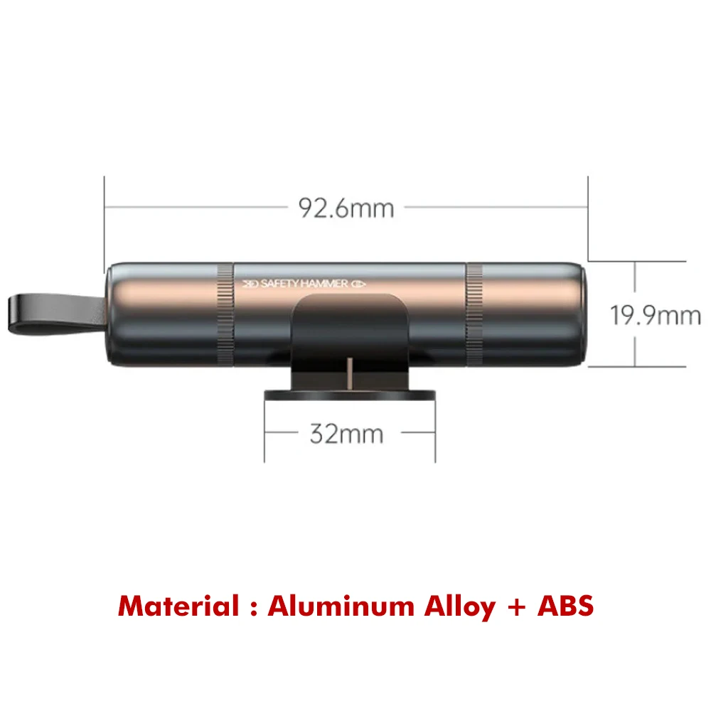 자동차 비상 유리 창문 브레이커 안전 벨트 커터, 알루미늄 탈출 비상 망치, 인명 구조 도구