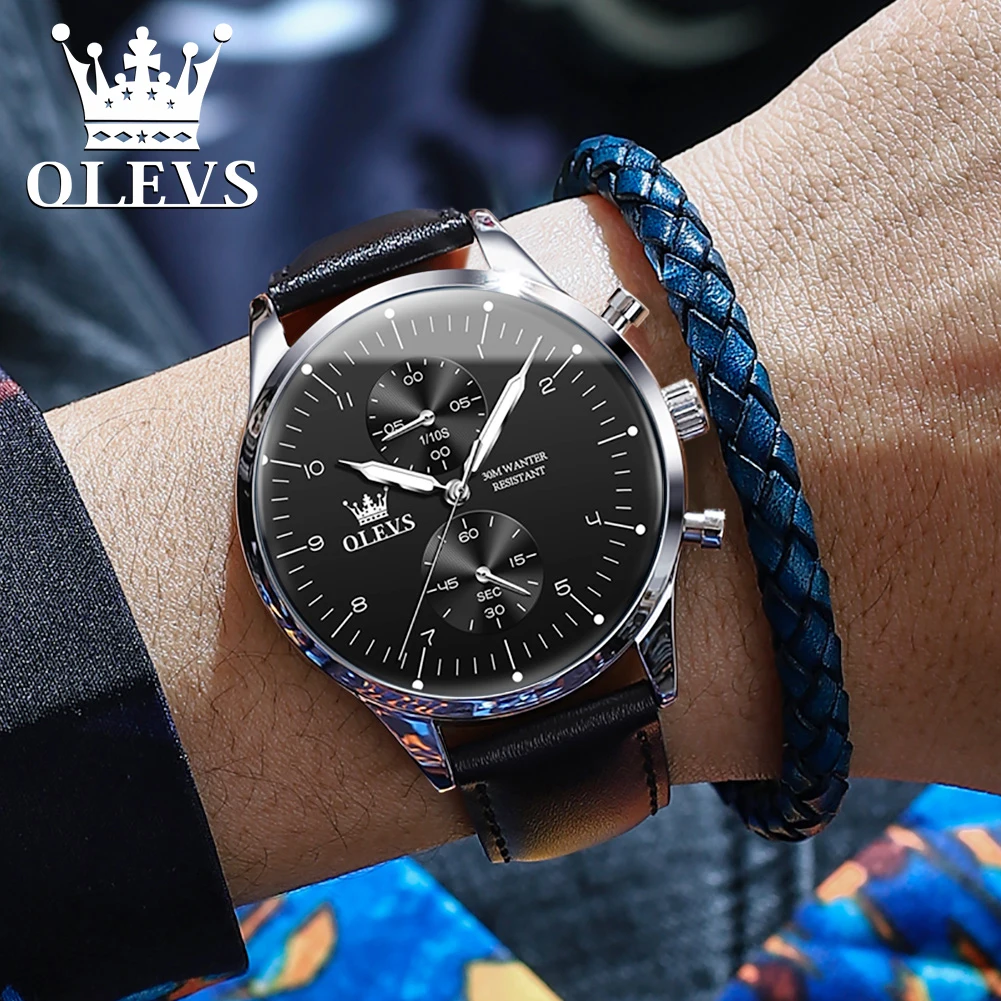 OLEVS Top Brand Men\'s Watches Luxury Original Quartz Male Wirst Watch Waterproof Lumious Date Business Dress 2022 New Fashion