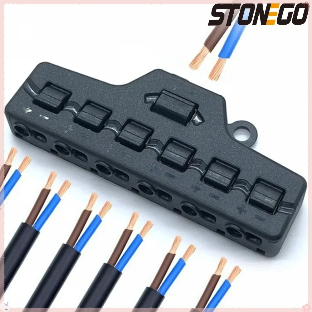 

Low Voltage Quick Connect Wire Splitter for LED Strip Lighting 2 IN 12 OUT Distribution Block Terminal Connector