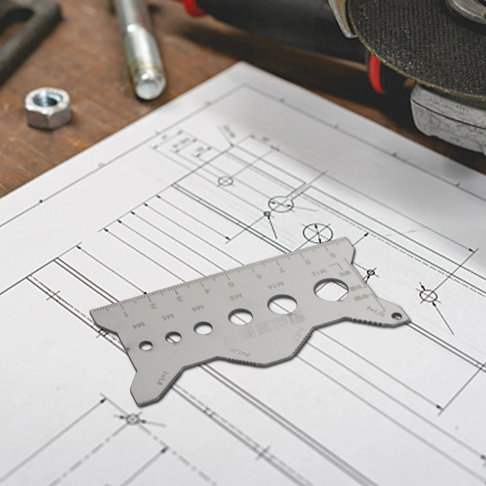 Штангенциркуль, штангенциркуль, 100 мм, 3,94 дюйма, измерительный инструмент, материал из нержавеющей стали, стандартный инструмент для сопротивления резьбы