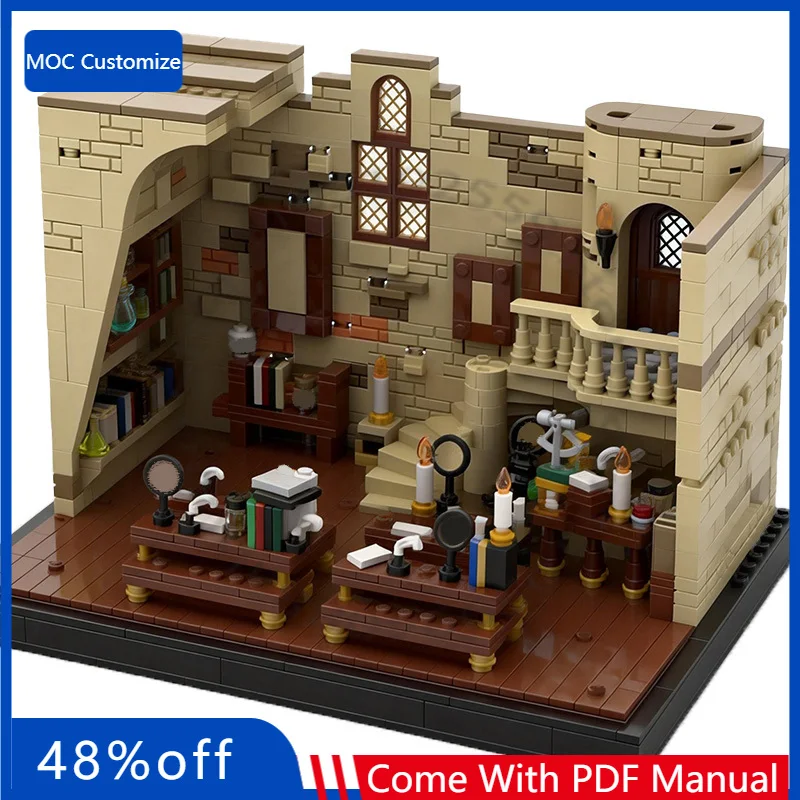

1188 PCS City Street The Defense Against the Dark Arts Classroom MOC Customize Modular Building Block DIY Boy Holiday Toy Gifts
