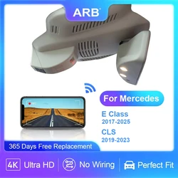 For Mercedes E-Class W213 2017-2025 4K Dash Cam, for Benz CLS 2019-2023 C257 3rd Gen, OEM Style Car DVR with WIFI APP Easy Setup