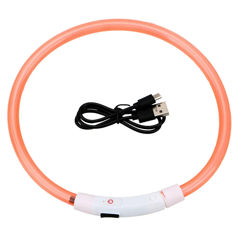 Honden Lichtgevende Oplaadbare Halsband LED USB Kat Honden Halsbanden 3 Modi Afneembare Nacht LED Glow Hond Verliespreventie Halsband Huisdier Accessoires