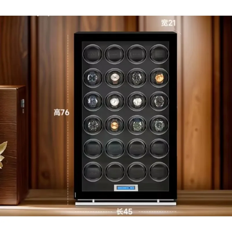 Quiet Durable Luxury High Quality Automatic Watch Winder Box 24 Slots Safe Motor Watch Cases Rectangular Cabinet
