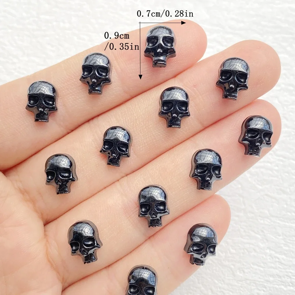 50pcs Resin Cartoon Halloween Skull Flatback Nail Art Decor DIY Scrapbook Jewellery Accessories Crafts