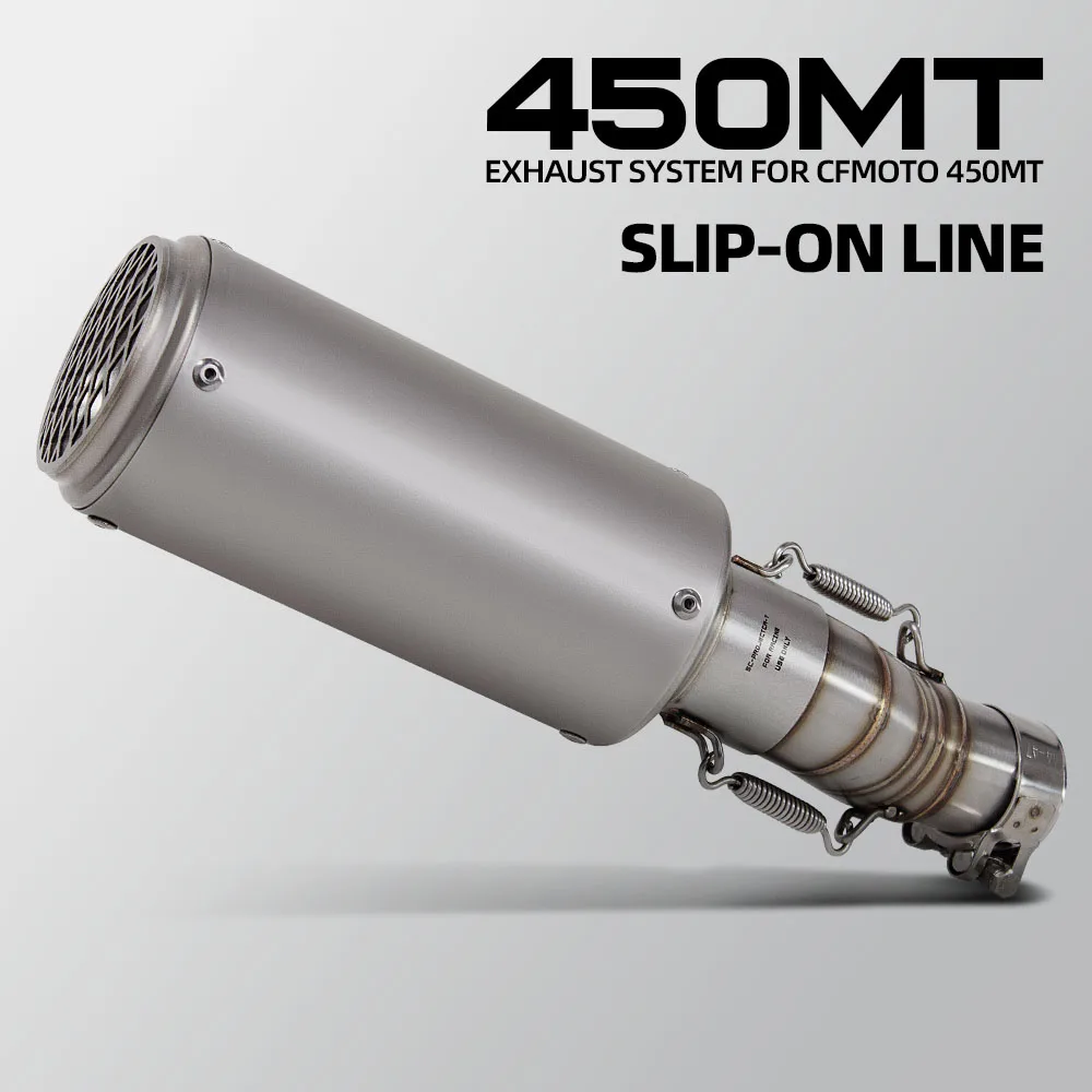 

For CFMOTO 450MT ADV 450 MT Adventure Motorcycle Exhaust Slip On Line Middle Link Pipe Connect Project Muffler