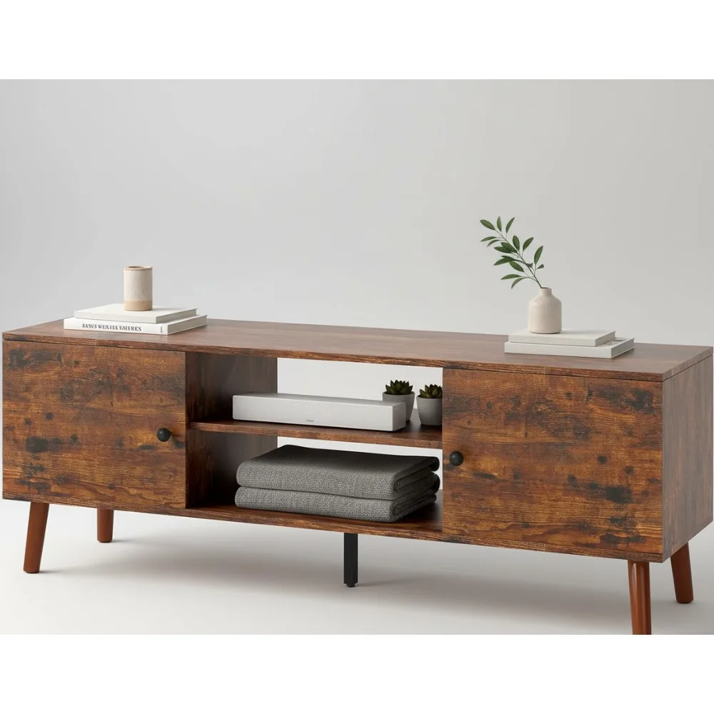 

Современная подставка под телевизор для телевизоров 55-60 дюймов со шкафами для хранения вещей, развлекательный центр для гостиной, спальни, офиса