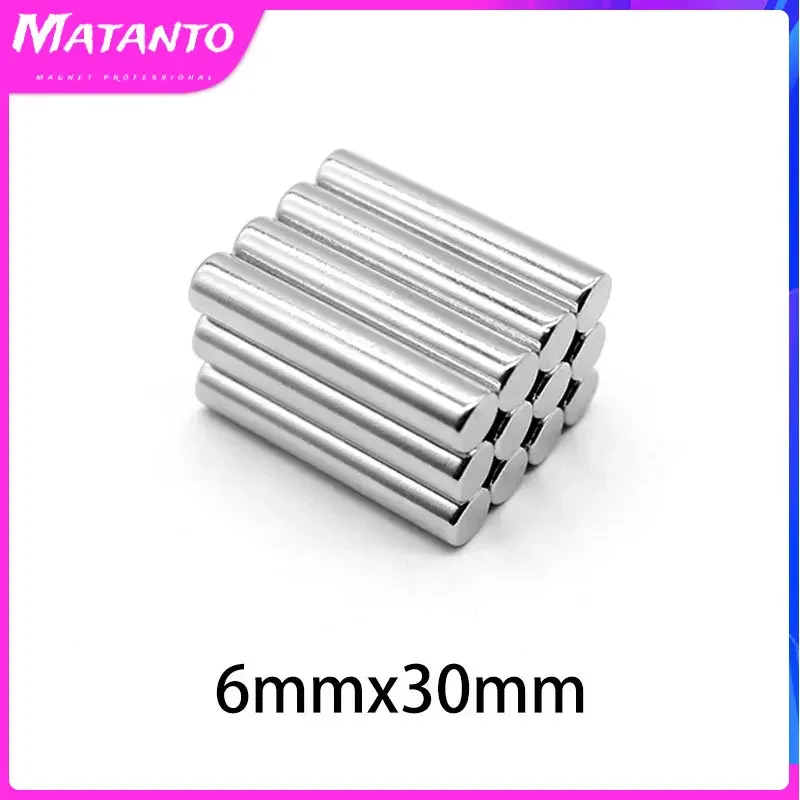 

2/5/10/20/50PCS 6x30mm Long Strong Cylinder Rare Earth Magnet N35 Round Neodymium Magnet Small Magnet Disc