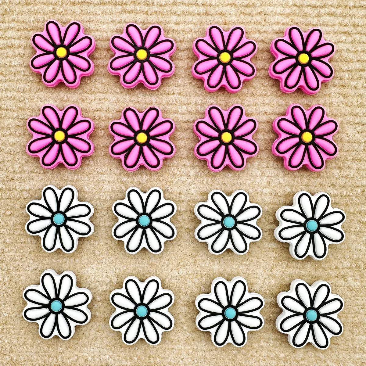 10PC Baby Silicone Beads Baby Flower Beads Teethe Baby Toys DIY String Pen Beads Nipple Chains Jewelry Accessories Kawai Gifts