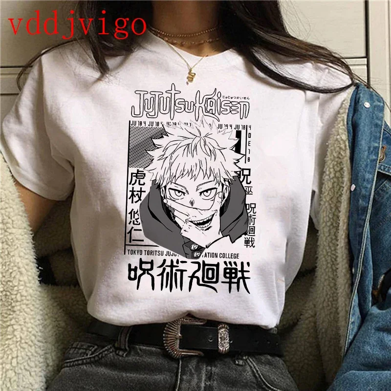 T-shirt Japanese Anime Tshirt Jujutsu Kaisen Gojo Satoru Yuji Itadori Summer Streetwear Print Manga T Shirt Top Tees Clothes