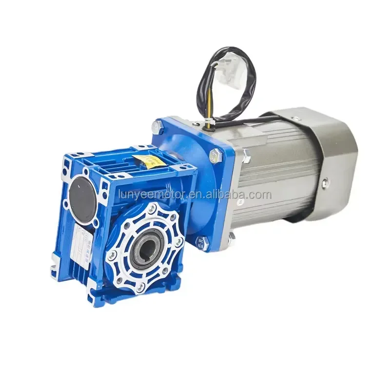 2026 HOT Gear Motor 250W 220V 1phase 50Hz 1400RPM Parallel Shaft Right Angle Motor AC Electric Motor with NMRV040 Reducer for